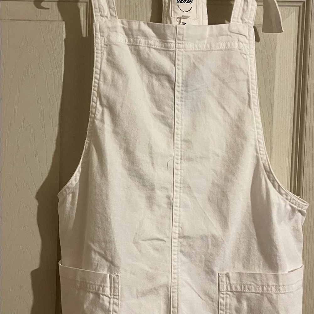 White Denim Overalls
